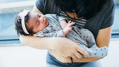 New parent and newborn