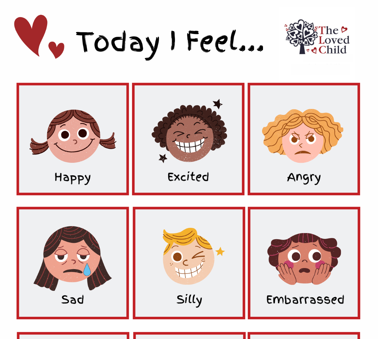 Basic Emotions Chart For Kids